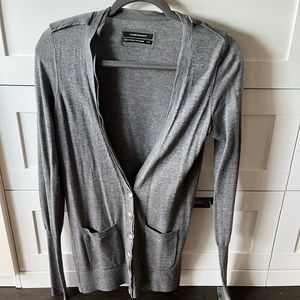 Club Monaco Cardigan, size small, grey